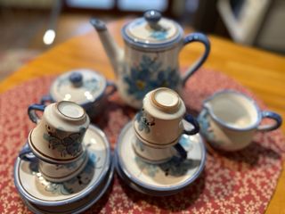 Servizio da caffè artigianale in ceramica