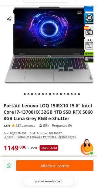 Portátil Lenovo LOQ