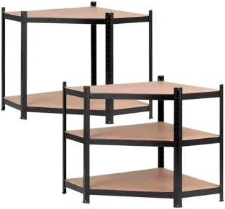 Estantería metálica esquinera negra 180cm NUEVA