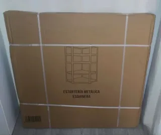 Estantería metálica esquinera negra 180cm NUEVA