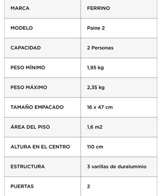 Tienda de campaña Ferrino Paine 2