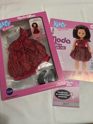 Nancy Colección Moda Vestido Rojo Zapatos