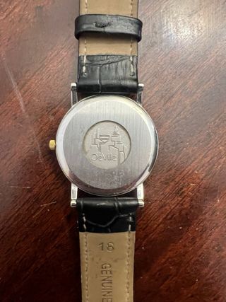 Omega De Ville Reloj de Oro y Piel Negra