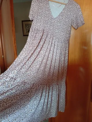 Vestido floral midi talla única