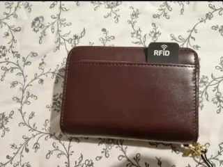 Monedero Calvin Klein Piel Burdeos Dorado
