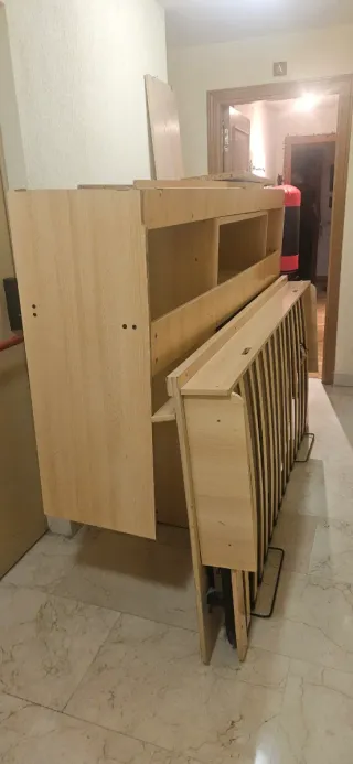 Mueble juvenil cama abatible nido y armario