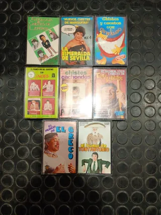 Lote 8 Casetes Antiguos de Chistes