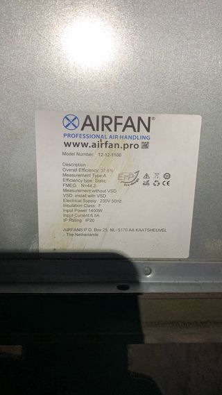 Ventilador centrífugo de metal varias unidades