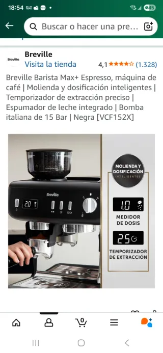 Cafetera Breville Max+ Expresso