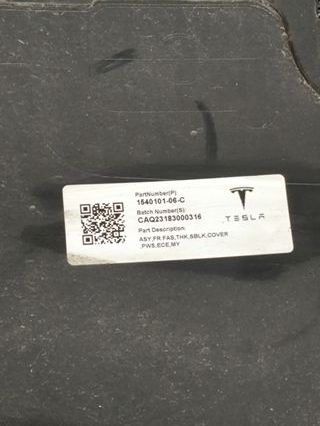 Parachoques Delantero Tesla Model Y 154010106C
