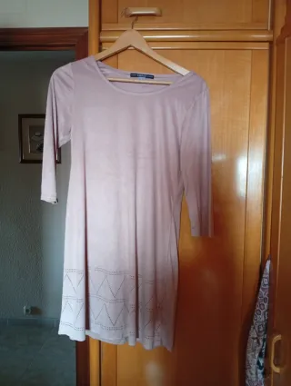 Vestido gris manga larga