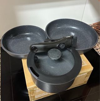 Juego Cocina Mango Desmontable Gris