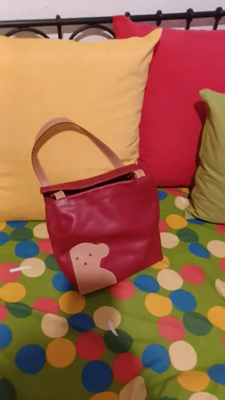 Bolso Tous Rojo y Beige Oso