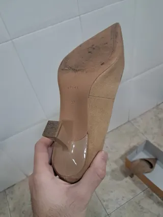 Tacones Beige Lefties Talla 37