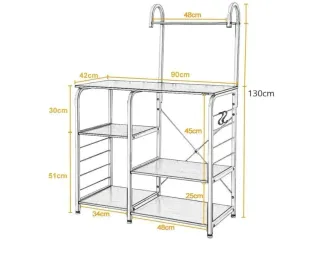 Estantería Cocina Metálica y Madera