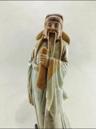 Figuras Fu Xing y Zughe Liang Esteatita