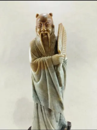 Figuras Fu Xing y Zughe Liang Esteatita