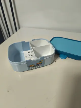 Táper infantil Mepal azul y blanco