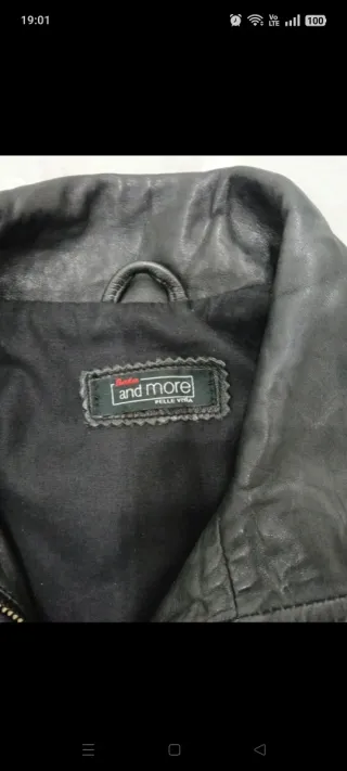 Giacca in pelle Bata nera