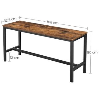 Set 2 Bancos Cocina Juego 2 Estilo Industrial Vasagle KTB33X