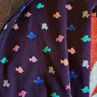 Chaqueta niña con estampado de pajaritos