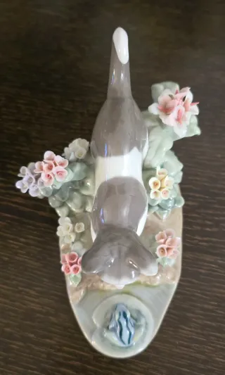 Figura Lladró Gato y Rana Porcelana España