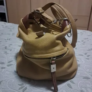 Bolso Pergolesi Dorado y Marrón.