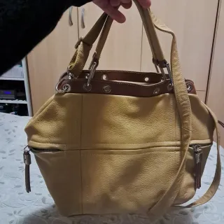 Bolso Pergolesi Dorado y Marrón.