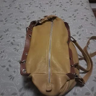 Bolso Pergolesi Dorado y Marrón.