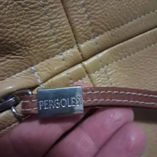 Bolso Pergolesi Dorado y Marrón.