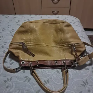 Bolso Pergolesi Dorado y Marrón.