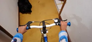 Bicicleta Infantil Azul y Blanca