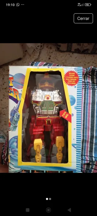 Robot Juguete Vintage Caminante con Luces y Sonido