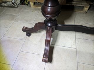 Tavolo con piano in vetro decorativo – anni 50-60