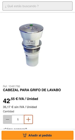 Pulsador para grifo PRESTO