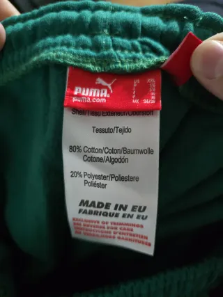Pantalón chándal verde Puma