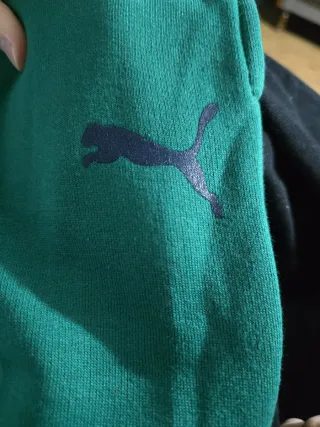 Pantalón chándal verde Puma