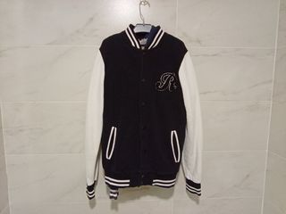 Chaqueta Beisbolera Negra y Blanca