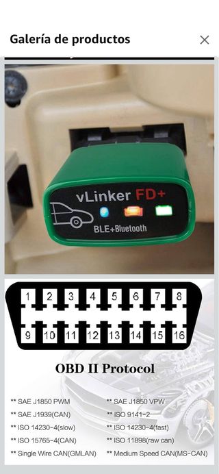 vLinker FD+OBD Scanner OBD2 Herramienta diagnosis