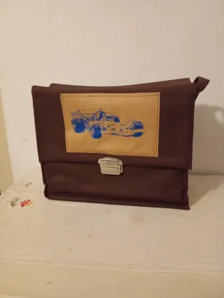 Cartera escolar vintage F1 años 70/80
