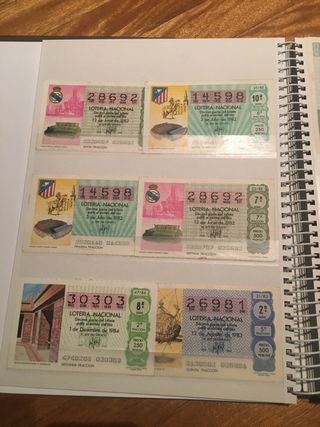 Colección decimos lotería antiguos