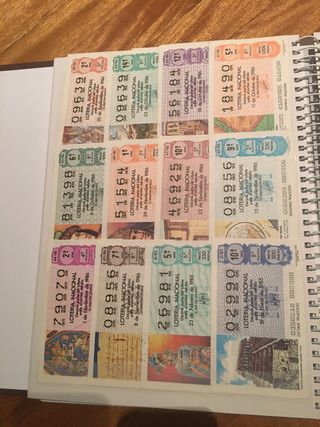 Colección decimos lotería antiguos