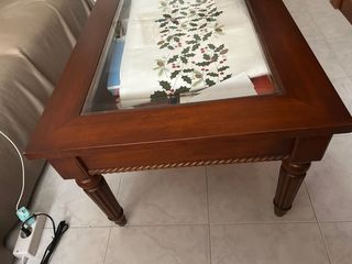 Mesa de centro madera y cristal
