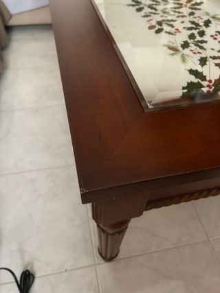 Mesa de centro madera y cristal