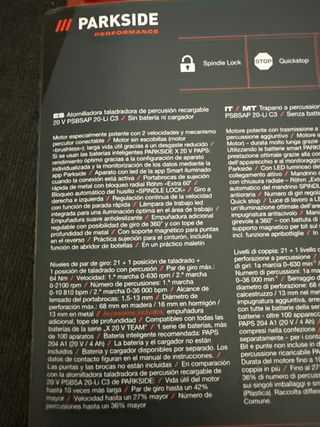 Parkside Performance Taladro y Radial