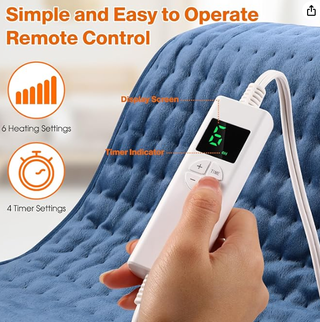 Manta eléctrica azul 126x30 cm