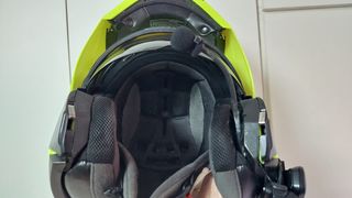 Casco Modular Scorpion Exo-910 Air Amarillo Negro