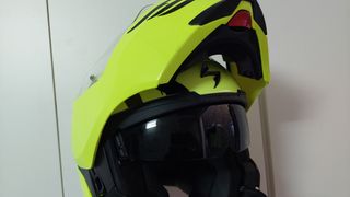 Casco Modular Scorpion Exo-910 Air Amarillo Negro