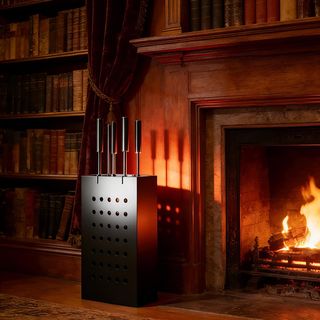 Set accessori camino ferro battuto