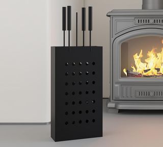 Set accessori camino ferro battuto